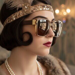 NEW Glamour Girl Oversized Trendy Designer Style Sunglasses - Taupe